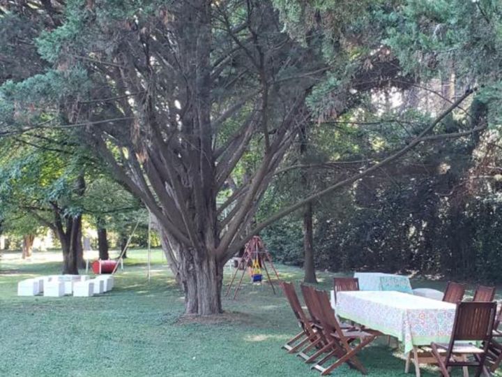El parque armado para un almuerzo